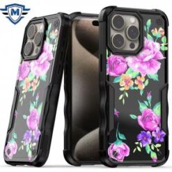 iPhone 15 Pro METKASE PremiumÂ Exquisite Design Hybrid in Slide-Out Package - Tropical Romanti
