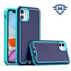iPhone 15 Pro METKASE Rank Tough Strong Modern Fused Hybrid in Slide-Out Package - Blue