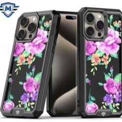 iPhone 15 Pro METKASE Premium RANK Design Fused Hybrid in Slide-Out Package - Tropical Romantic