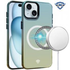 iPhone 15 Pro METKASE Colorful Toned Transparent [Magnetic Circle] Shockproof Hybrid - Colorful
