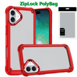 [PolyBag]  iPhone 16 Plus 6.7 inch Ultimate CaseX Transparent Hybrid Case with Metal Buttons And