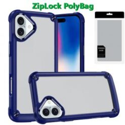 [PolyBag]  iPhone 16 6.1 inch Ultimate CaseX Transparent Hybrid Case with Metal Buttons And Camer