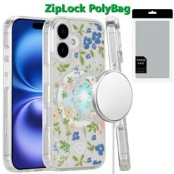 [PolyBag]  iPhone 16 Plus 6.7 inch Magnetic Space UV Design Case - MultiColor Floral