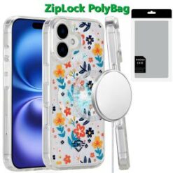 [PolyBag]  iPhone 16 6.1 inch Magnetic Space UV Design Case - Colorful Floral