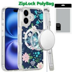 [PolyBag]  iPhone 16 6.1 inch Magnetic Space UV Design Case - Galaxy Floral