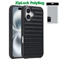 [PolyBag]  iPhone 16 6.1 inch Magnetic Chrome Case - Solid Black