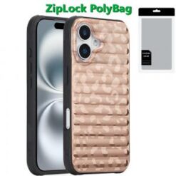 [PolyBag]  iPhone 16 6.1 inch Magnetic Chrome Case - Rose Gold Leopard