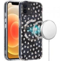 [PolyBag]  iP15 Pro Max Magnetic Double Layer IMD Design Case - Smoke Diamond Holographic