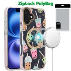 [PolyBag]  iPhone 16 Plus 6.7 inch Magnetic Double Layer IMD Design Case - Boba