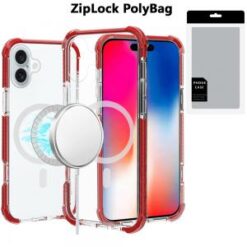 [PolyBag]  iPhone 16 6.1 inch Acrylic [Magnetic Circle] Tough 2.5mm Transparent ShockProof Hybrid