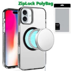 [PolyBag]  iPhone 16 6.1 inch PURE Transparent [Magnetic Circle] High Quality Ultra Thick Hybrid