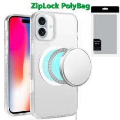 [PolyBag]  iPhone 16 6.1 inch PURE Transparent [Magnetic Circle] High Quality Ultra Thick Hybrid