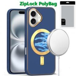 [PolyBag]  iPhone 16 6.1 inch Ultimate Quality PU Leather Hybrid - Blue