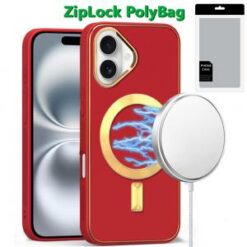 [PolyBag]  iPhone 16 6.1 inch Ultimate Quality PU Leather Hybrid - Red