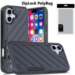 [PolyBag]  iPhone 16 6.1 inch Noble lined shockproof dual layer hybrid - Blue/Black