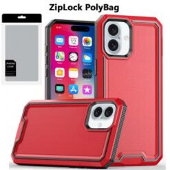 [PolyBag]  iPhone 16 6.1 inch Rank Tough Strong Modern Fused Hybrid - Red