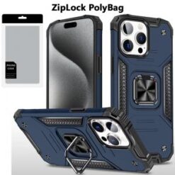 [PolyBag]  iP15 Pro Max Robust Magnetic Kickstand Hybrid - Blue