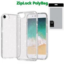 [PolyBag]  iPhone 16E / SE4 Glitter Ultra Thick 3mm Transparent Hybrid Case Cover - Clear