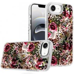 iPhone 16E (E edition) / SE4 (2025) Beautiful Epoxy Designs With Chrome Metallic Edges Hybrid -
