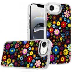 iPhone 16E (E edition) / SE4 (2025) Beautiful Epoxy Designs With Chrome Metallic Edges Hybrid -
