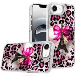 iPhone 16E (E edition) / SE4 (2025) Beautiful Epoxy Designs With Chrome Metallic Edges Hybrid -