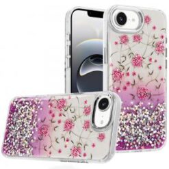 iPhone 16E (E edition) / SE4 (2025) Beautiful Epoxy Designs With Chrome Metallic Edges Hybrid -