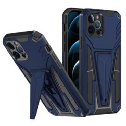 iP15 Pro Max Alien Design Shockproof Kickstand Magnetic Hybrid Case Cover - Blue