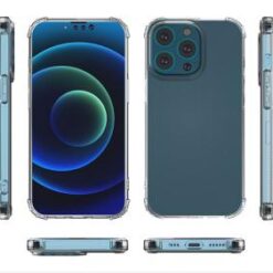 iPhone 15 Pro Shockproof Transparent Thick TPU Case Cover - Clear