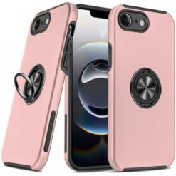 iPhone 16E (E edition) / SE4 (2025) CHIEF Oil Painted Magnetic Ring Stand Hybrid Case Cover - Ro
