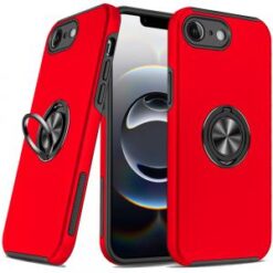 iPhone 16E (E edition) / SE4 (2025) CHIEF Oil Painted Magnetic Ring Stand Hybrid Case Cover - Re
