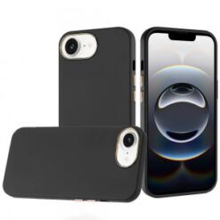 iPhone 16E (E edition) / SE4 (2025) Classy Slick Chromed Around Hybrid Case Cover - Black
