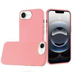 iPhone 16E (E edition) / SE4 (2025) Classy Slick Chromed Around Hybrid Case Cover - Light Pink
