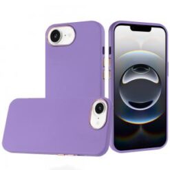 iPhone 16E (E edition) / SE4 (2025) Classy Slick Chromed Around Hybrid Case Cover - Dark Purple