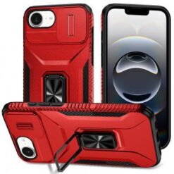 iPhone 16E (E edition) / SE4 (2025) Complete Magnetic Metal Ring Stand Camera Protection Hybrid
