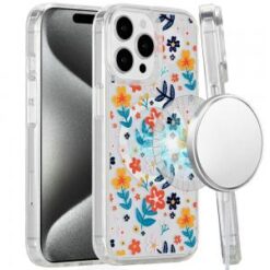 iP15 Pro Max Magnetic Space UV Design Case - Colorful Floral