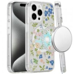 iP15 Pro Max Magnetic Space UV Design Case - MultiColor Floral