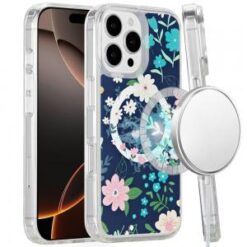 iPhone 16 Pro 6.3 inch Magnetic Space UV Design Case - Galaxy Floral