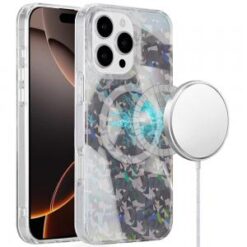 iPhone 16 Pro 6.3 inch Magnetic Double Layer IMD Design Case - Smoke Holographic
