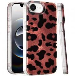 iPhone 16E (E edition) / SE4 (2025) Glitter Double Layer Design IMD TPU Case - Beauty Leopard