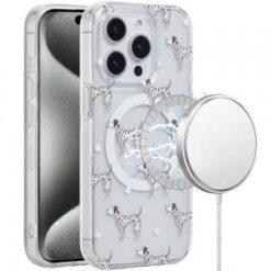 iP15 Pro Max [Magnetic Circle] Double Layer Design IMD TPU Case - Dogs