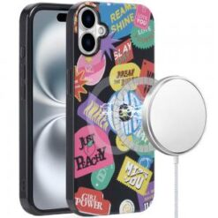 iPhone 16 Plus 6.7 inch [Magnetic Circle] Double Layer Design IMD TPU Case - Fashion Rebel