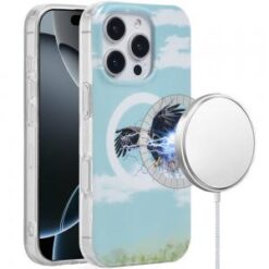 iPhone 16 Pro 6.3 inch [Magnetic Circle] Double Layer Design IMD TPU Case - Eagle