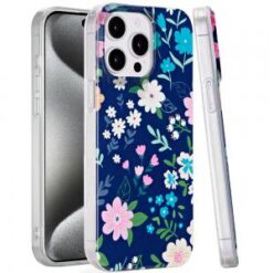 iP15 Pro Max Double Layer Design IMD TPU Case - Galaxy Floral