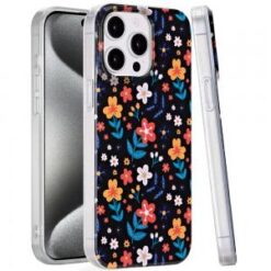 iP15 Pro Max Double Layer Design IMD TPU Case - Nightly Floral