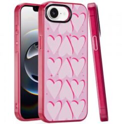 iPhone 16E (E edition) / SE4 (2025) Double Layer Design IMD TPU Case - Big Hearts