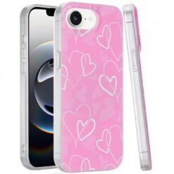iPhone 16E (E edition) / SE4 (2025) Double Layer Design IMD TPU Case - Hearts