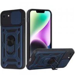iPhone 16E / SE4 ELITE Camera Push Magnetic Ring Stand Hybrid - Blue