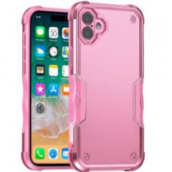 iPhone 16 Plus 6.7 inch Exquisite Tough Shockproof Hybrid Case Cover - Pink