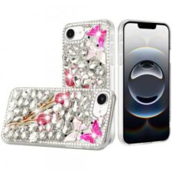 iPhone 16E / SE4 Full Diamond with Ornaments Case Cover - Crystal Exquisite Garden