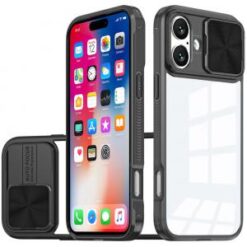 iPhone 16 6.1 inch Fusion Transparent Clear Hybrid Case Cover - Black